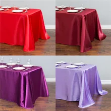 Многоцветные атласные скатерти Для свадебной вечеринки чехлы на стулья банкетные/полиэстер скатерти покрытие стола overlay