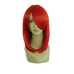 Mcoser 45 см химическое средний красный Косплэй костюм парик 100% Высокая Температура Волокно волос wig-022b