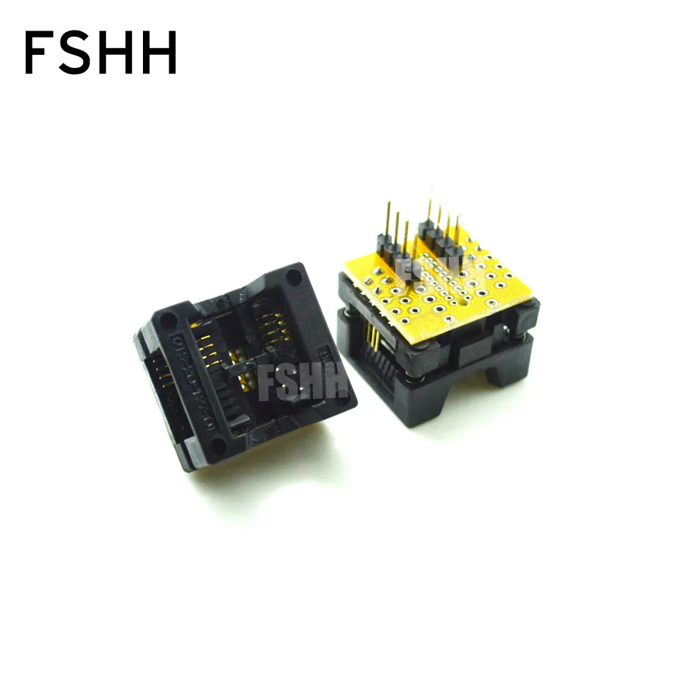 SO8 SOP8 Для DIP8 адаптер с поворотом IC Разъем широкий 200miL 208Mil для SPI FLASH EEPROM|sop8 to dip8|sop8 dip8