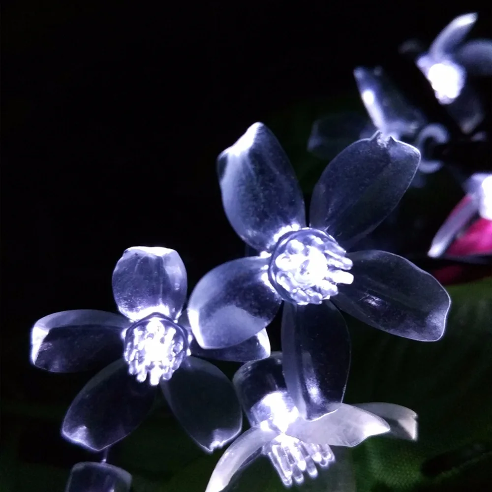 Novelty Decor. Multicolor Solar LED String Lights Outdoor Garden Rose Cherry Lotus Animal Wedding Decoration Lightings (3)