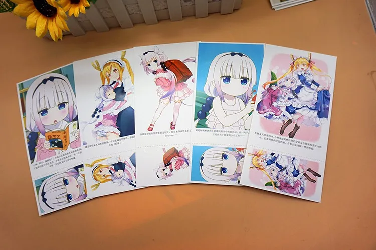 180 шт./компл. аниме Miss Kobayashi's Dragon Maid открытка/открытка для