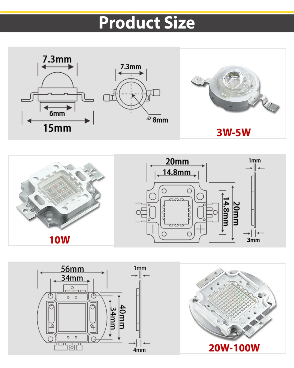 Hontiey УФ Фиолетовый High Мощность светодиодный чип 360Nm 375Nm 385Nm 395Nm 405Nm UVA UVB светильники в форме шара 3 5 10 20 30 50 100 Вт матрица 3D