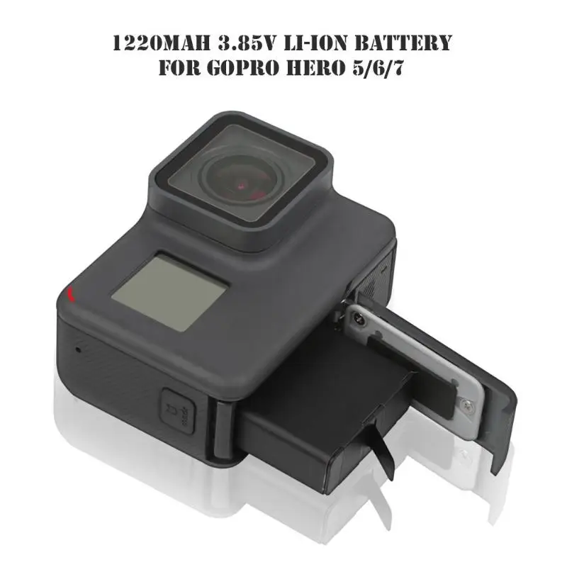 GTF 220 мАч 3 85 В Li Ion Перезаряжаемые Батарея для экшн Камеры GoPro hero 5/6/7 5 BT 501 AHDBT черный