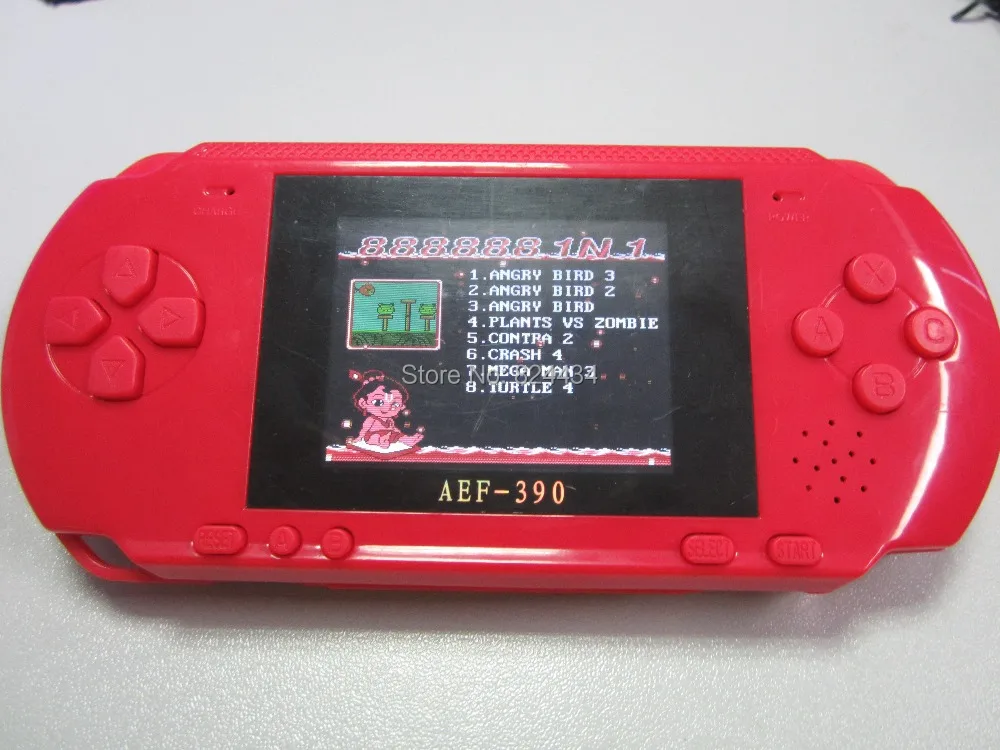 hot sell 2.7 inch TFT LCD AEF-390 with lithium battery and 8 bit game card cartridge slot console |
