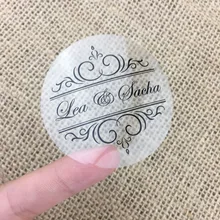 Пользовательские 100 шт Персонализированные транспонентные свадебные наклейки s baby shower приглашение конверт ко дню рождения опечатывающие наклейки бесплатный дизайн