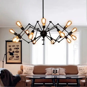 

Livewin Vintage Spider Pendant Light Loft Industrial Lustres Art Deco Hanglamp Dining Living Room Suspension Luminaire Lamparas