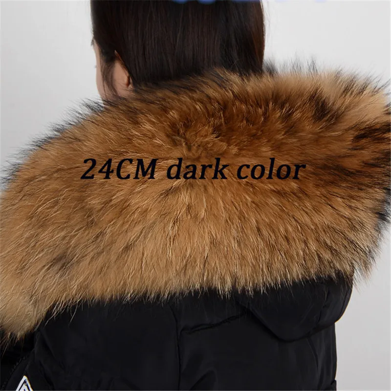 Real Natural Raccoon Fur Collar Lady Raccoon Fur Fashion Collar Natural Raccoon Hair Scarf Fashion Jacket Sweater Scarf Shawl