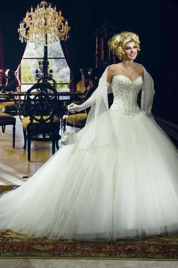 

free shipping robe de soiree 2016 hot Cheap vestido de noiva new casamento white long beading wedding dresses bridal ball gown
