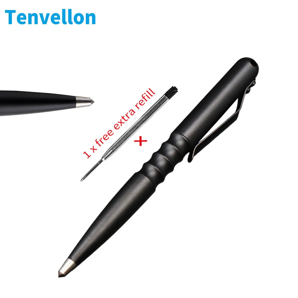 

Tenvellon Self Defense Supplies Tactical Pen Simple Package Tungsten Steel Pen tip Personal Security Protection Defense Defence
