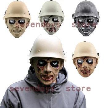 

Scary Devil Zombie Mask Halloween Cosplay Party Horror Monster Skull CS field skull mask dance for hunting paintball