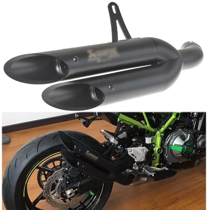 

51mm Silencer System Motorcycle Exhaust Muffler Pipe Non-destructive installation silp on for Kawasaki Z900