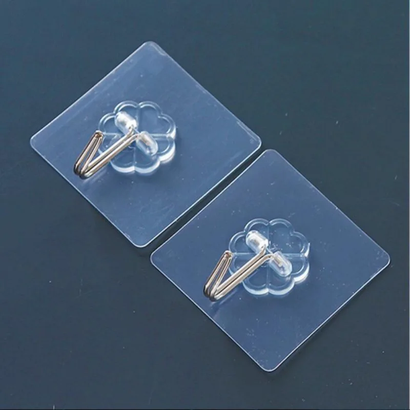 

1-6PCS Powerful transparent magic seamless hooks Magical nano Suction Cup Sucker Wall Hooks Hanger Kitchen Bathroom