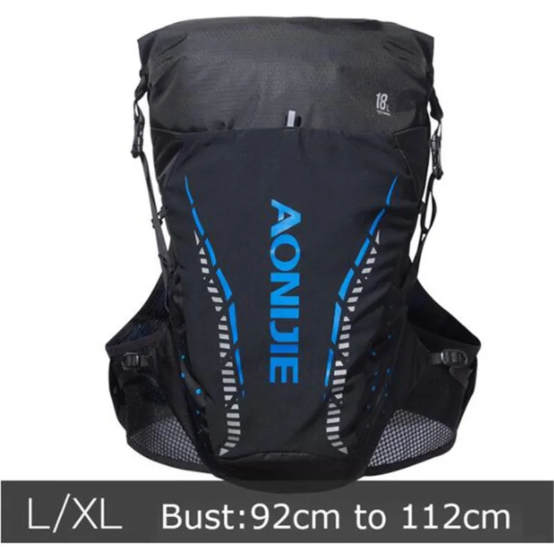 AONIJIE 18 LOutdoor легкий гидратации рюкзак сумка жилет пеший Туризм Кемпинг бег марафон для 2L мочевого пузыря - Цвет: LXL Black Blue