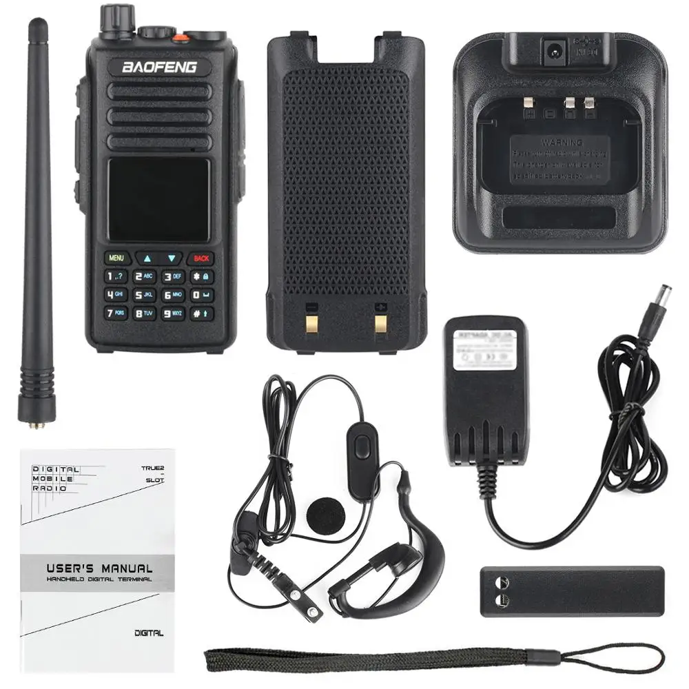 Baofeng DM 1702 gps рация ПМР Двухдиапазонная VHF 136 174 UHF 400 470MHz Dual Time slot Tier 1 & 2 Digital/Analog Ham