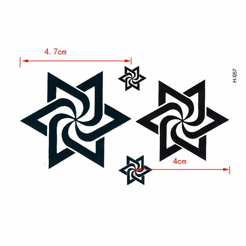 Гексаграмма водонепроницаемый временные татуировки наклейки первоначально небольшой свежий Мужчины татуировки flash татуировки рукава