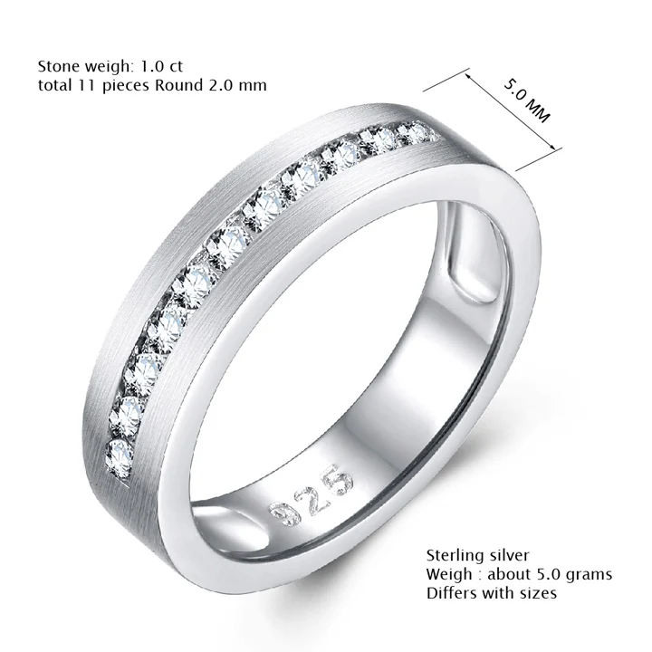 720 sterling silver wedding band size