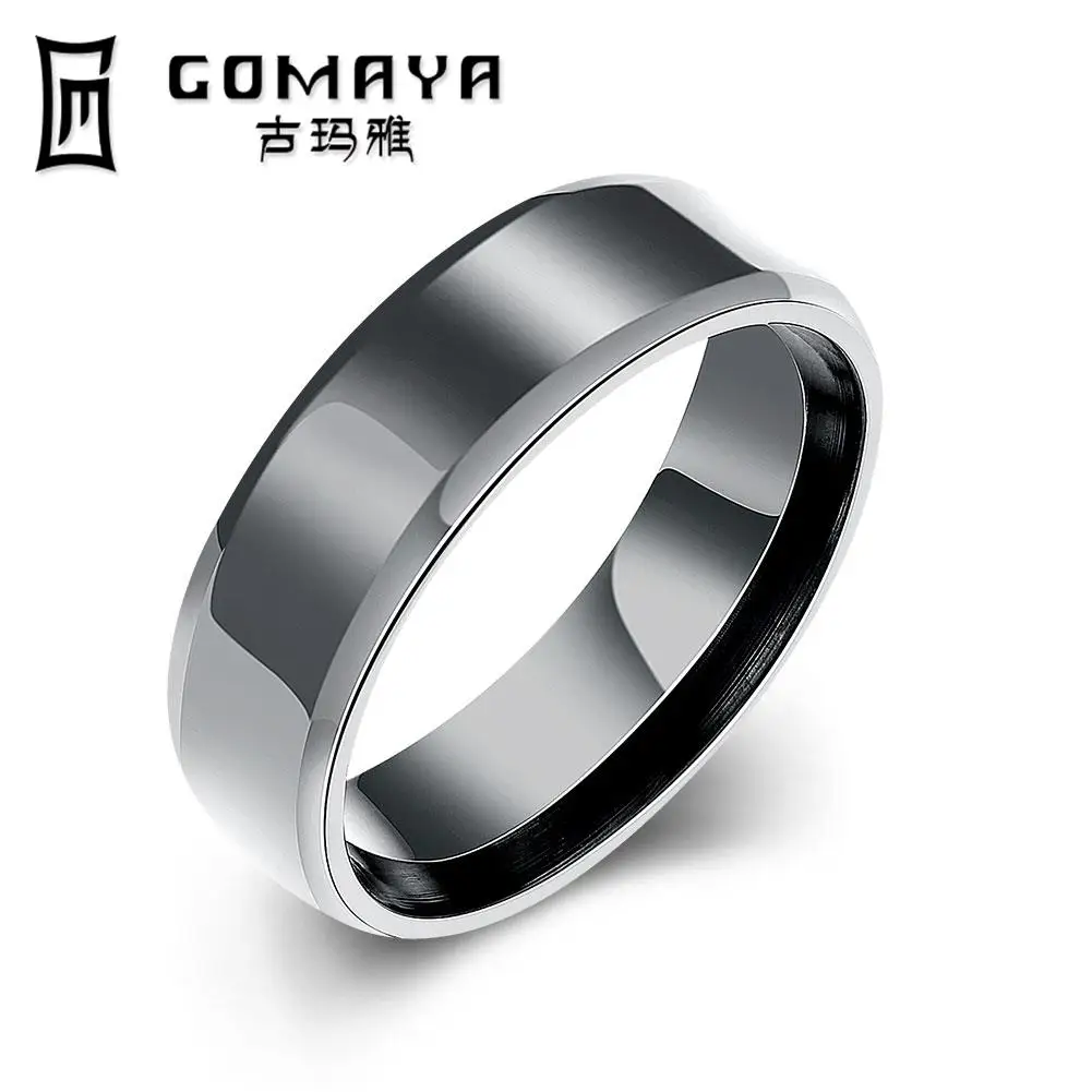 Top Quality Real Titanium Rings For Women Men Fashion Charms Black Vintage Rings Wedding Bands Jewelry 