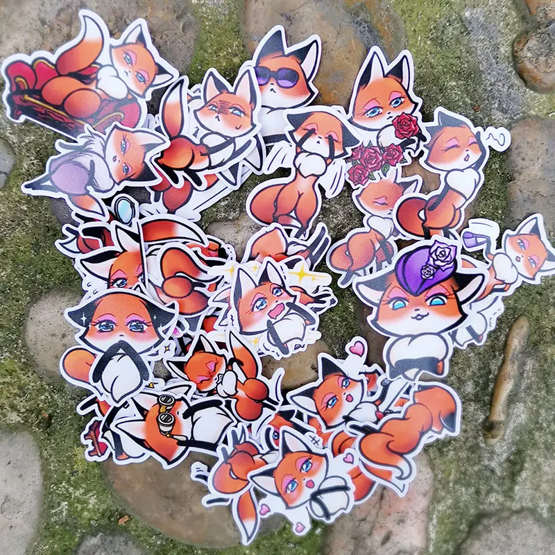 

40pcs Cute Fox Emotion Animal Children Foxes Scrapbooking Stickers DIY Craft Decorative Sticker