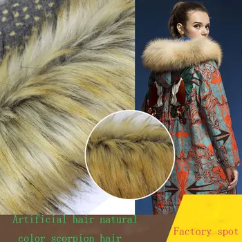 

Artificial fur Classic imitation animal Natural color imitation braid hair collar High weight heavy braid hair Cap plush