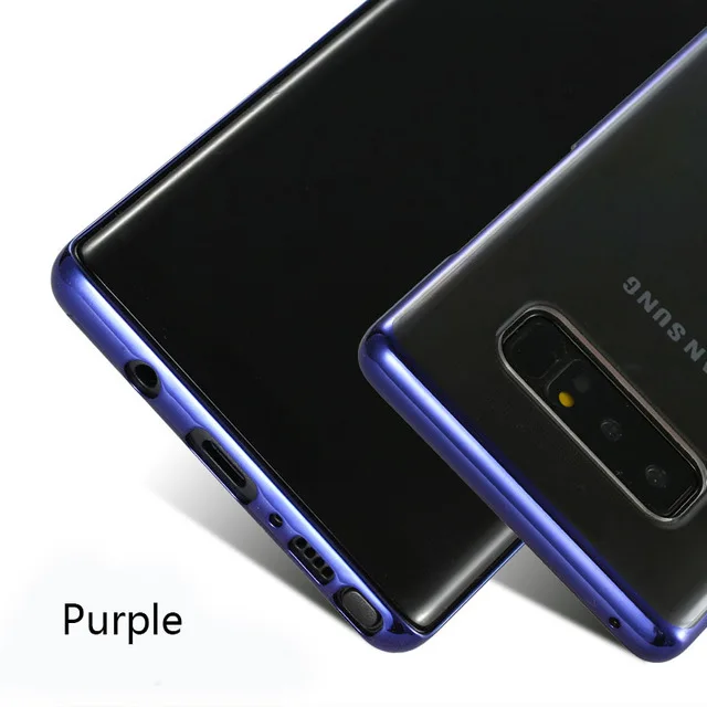 Чехол с текстурой покрытия для samsung Note 8, защитный жесткий чехол из поликарбоната для Galaxy Note 8, Ультратонкий Прозрачный чехол для телефона - Цвет: Purple
