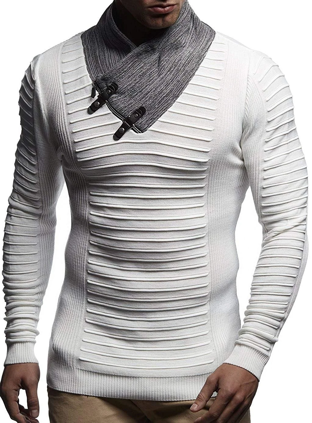 Men's Knit Sweater Shawl Collar Slim Strap Neck Knit Pullover Hip Hop Streetwear High Quality Long Sleeve Man's Sweaters Men's Knit Sweater Shawl Collar Slim Strap Neck Knit Pullover Hip Hop Streetwear High Quality Long Sleeve Man's Sweaters