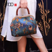 AETOO ручной работы на заказ шелковистая сумочка Сумочка карман Золотая задняя древняя ткань женская сумка национальный ветер дикий