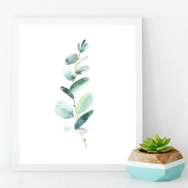 Leaf Botanical Greenery Leaves Art Poster Home Decor