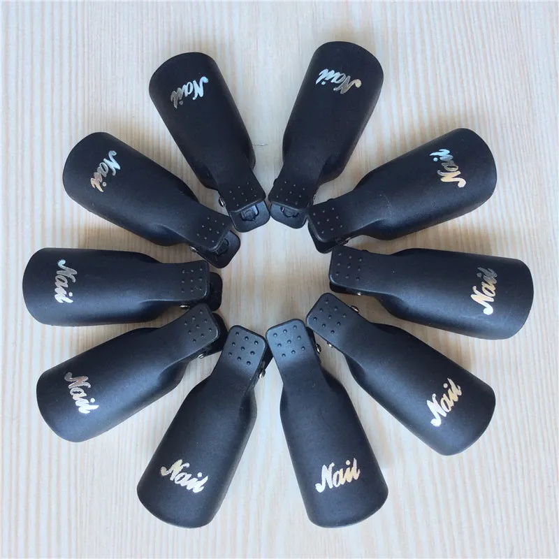 

10pcs/set Nail Clips Gel Polish Remover Nail Art Soaker Caps UV Degreaser Polish Remover Tool Plastic Clips Soak Off Caps