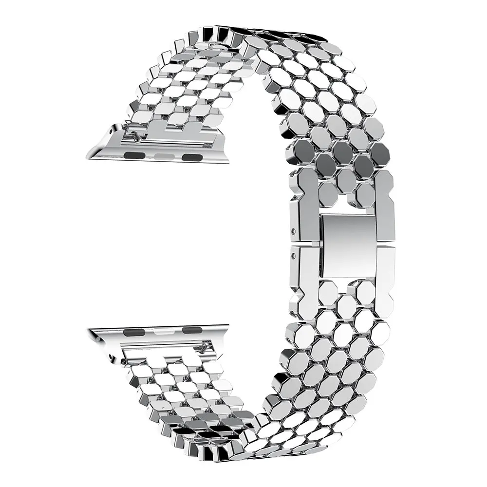Ремешок из нержавеющей стали для Apple Watch, 38 мм, 42 мм, металлический браслет correa, ремешок для iWatch, ремешок 44 мм, 40 мм, серия 5, 4, 3, 2, 1