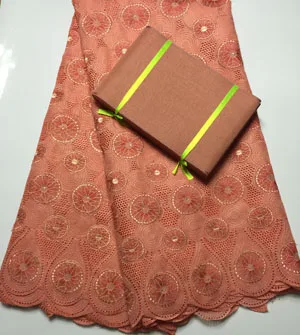 

Free Shipping !!! high quality african swiss voile lace matching aso oke headtie / fabric for wedding dress lace NAX017 PEACH
