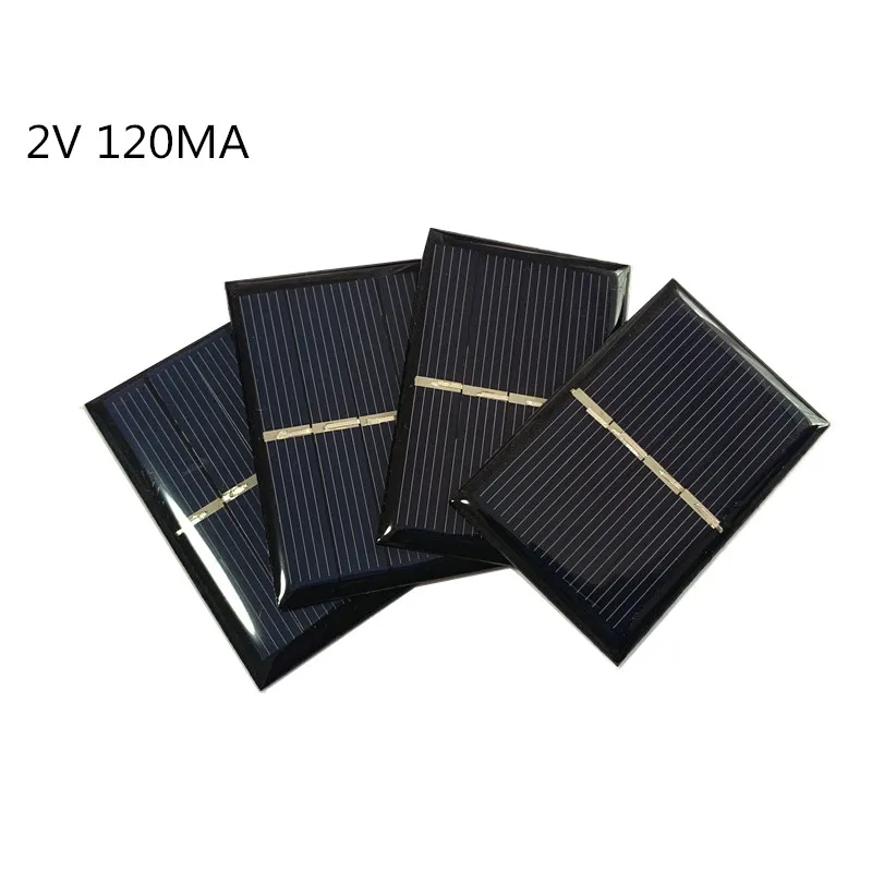 Whole sale Min Solar panel 0.5V 1V 2V 3V 4V 5V 80MA 100MA 120MA 130MA 160MA Solar Cell For diy Solar charger