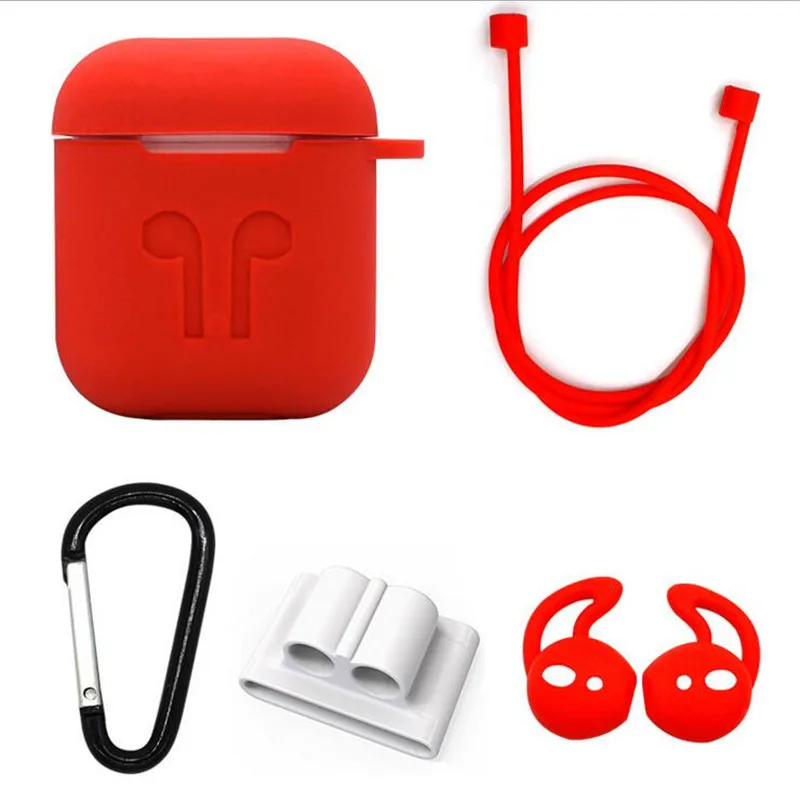5Pcs/Set Silicone Wireless Bluetooth Earphones Case For Airpods Apple i10 i30 TWS Earbud Earphone accessories Protective Cover