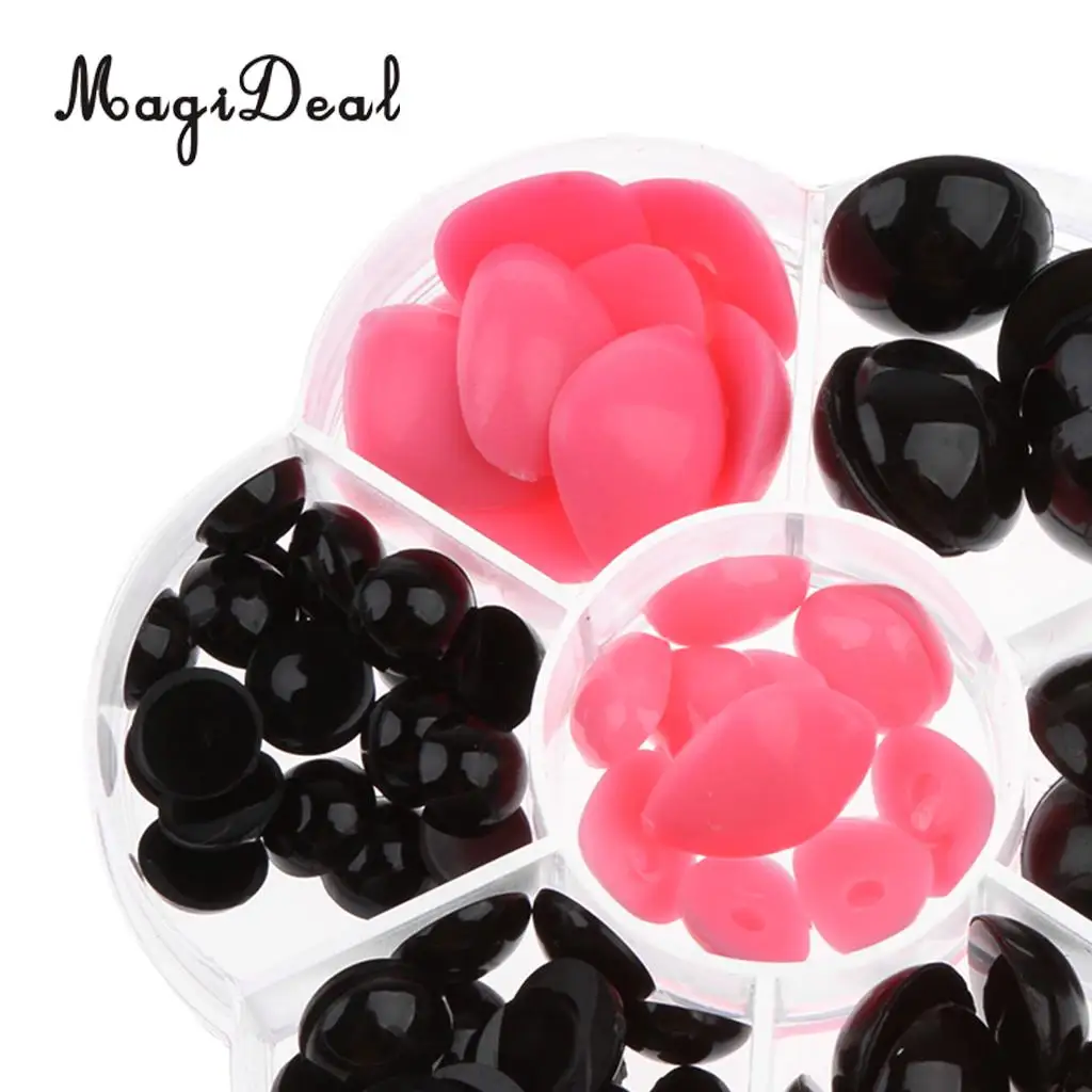 80Pcs Plastic Safety Doll Eyes Nose for Teddy Bear Dog Plush Animal Dolls Craft DIY Accessories Toys