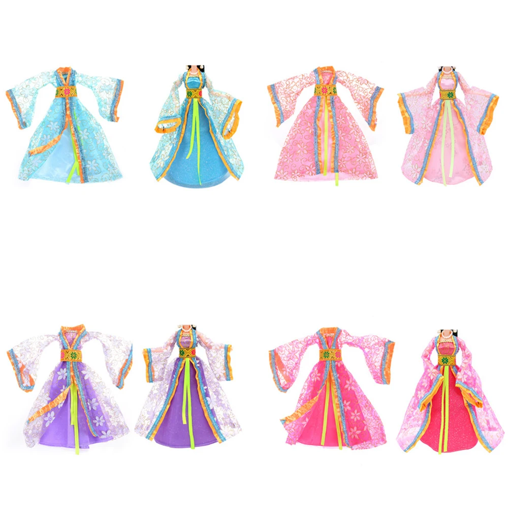 

High quality and inexpensive New Handmade Clothes Dresses Grows Outfit Lovely Doll Ancient Costume Gown Doll Dress Hot Sell