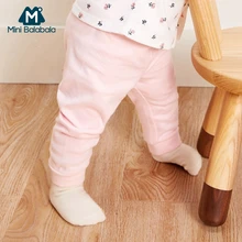 Mini Balabala/Детские хлопковые эластичные штаны для новорожденных мальчиков и девочек; повседневные штаны-шаровары унисекс; брюки с лисой