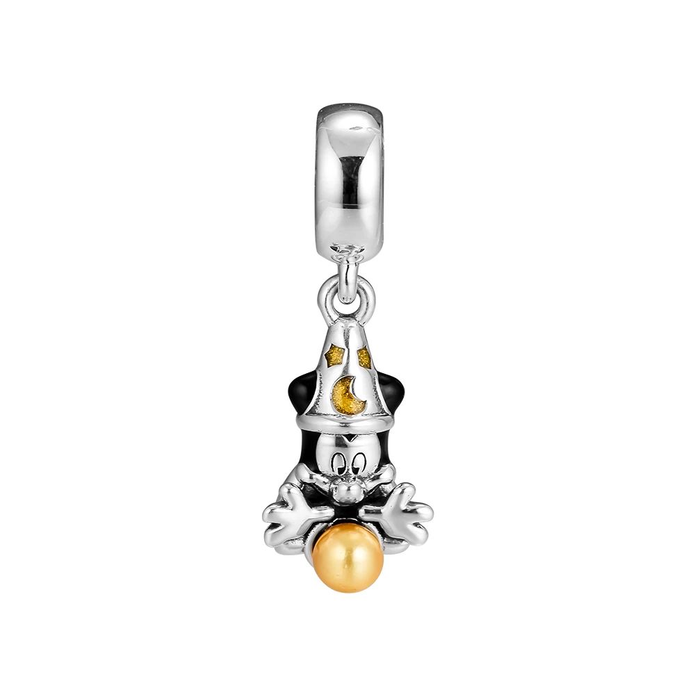 

Pandulaso DIY Sterling Silver Jewelry Sorcerer Mouse Dangle Charm Fits Original Bracelets For Woman Beads For Jewelry Making