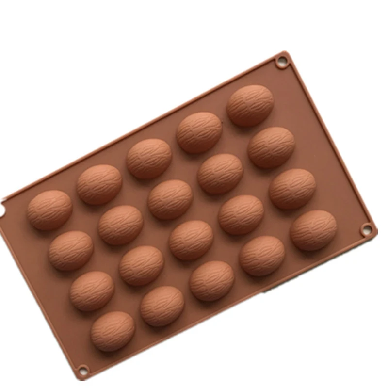 

20 Holes Walnuts nuts Shape Cake Chocolate Molds Silicone pudding Mold Household DIY Cake Baking Tools H020