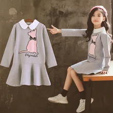 Новое летнее платье с длинными рукавами для девочек Одежда для девочек-подростков праздничный Детский костюм vestidos robe Fille Sukienki Kiz Cocuk Elbise