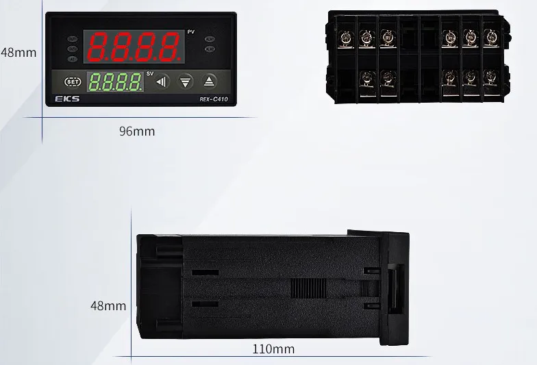 Двойной PID Термостат Регулятор ССР Выход цифровой PID Температура контроллер REX-C100 0-400C с термопары K ССР 40A SSR-40A