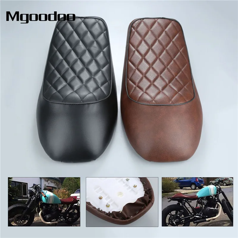 Мотоциклетное сиденье в стиле ретро плоское седло для горба подходит Kawasaki Suzuki GS
