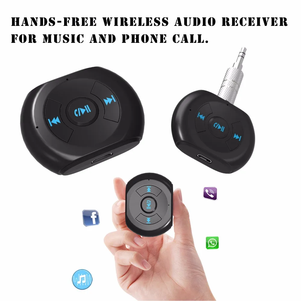 Fornorm приемник Bluetooth 3.5 мм Jack Bluetooth аудио Музыка Беспроводной приемник адаптер автомобилей Aux кабель для Динамик наушников