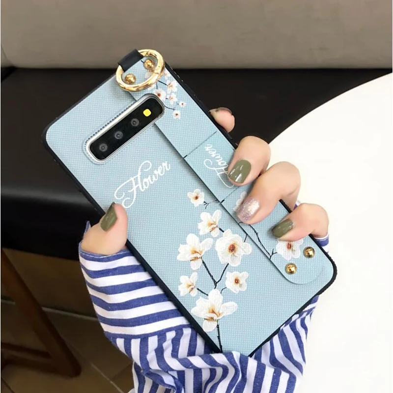 YHBBCASES для Samsung Galaxy S10 S8 S9 Plus чехол телефона в стиле ретро с цветами на запястье Note 8 9