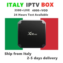 Итальянская IP tv Box X96mini Android 7,1 Smart tv Box с итальянской IP tv подпиской Mediaset Premium Italia телеприставка