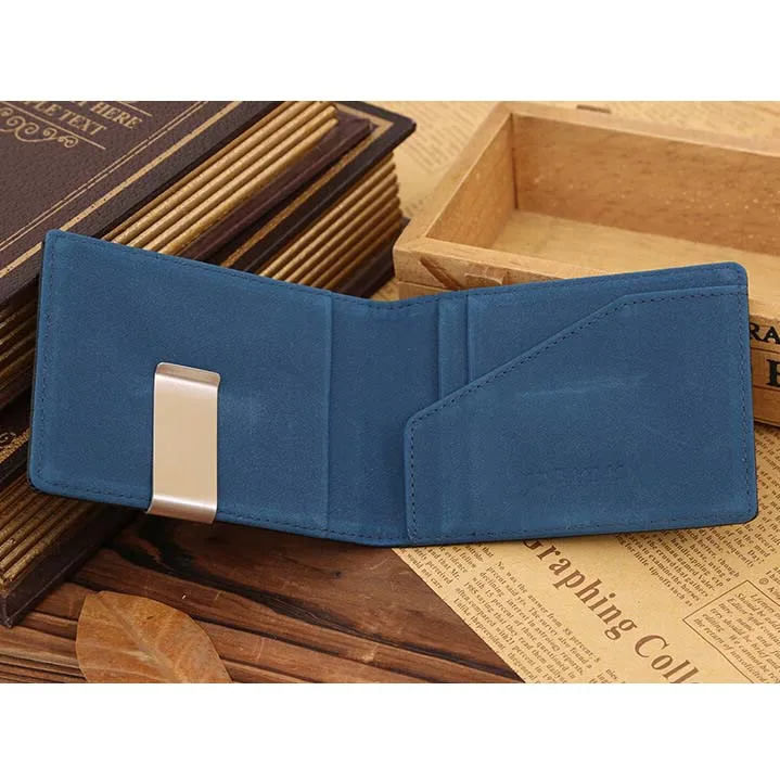 

Mens Thin Leather Slim Magic Credit Card Money Clip Wallet HOT Gray