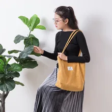 Последняя Корейская версия женской сумки через плечо Вельветовая сумка для покупок студенческие сумки большой емкости художественная простая сумка