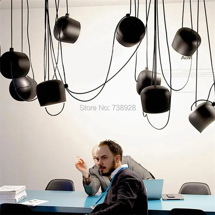 Pingente de Aranha Lamparas de Techo Luzes Moderna Tambor Colgante Jantar Restaurante Café Industrial Suspensão Lâmpadas Penduradas Personalizado 29 pendant lights design