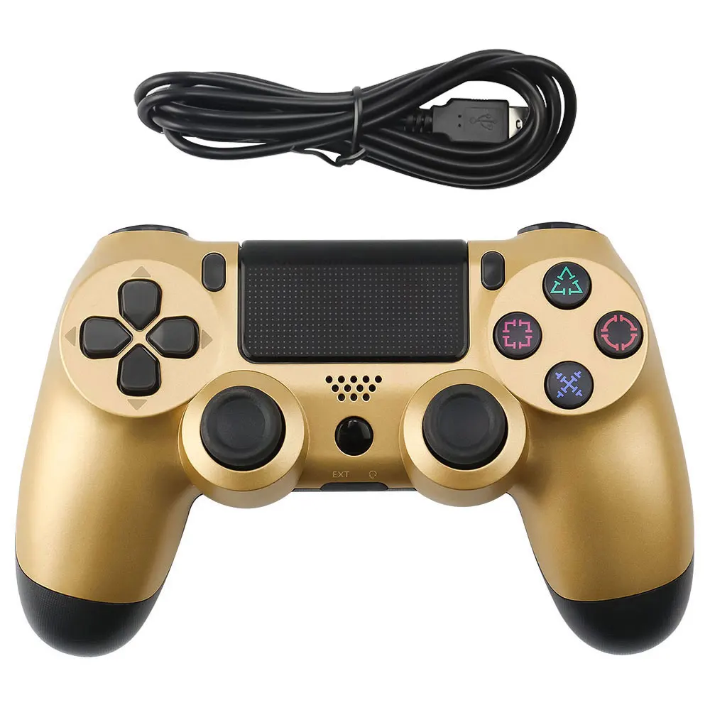 Проводной игровой контроллер для PS4 контроллер для sony Playstation 4 для DualShock Вибрационный джойстик геймпады для игровой станции 4 - Цвет: gold