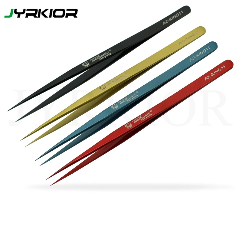 

Ultra Fine Point Tweezers for Phone repair, Micro soldering Professional Strong Metal Long Stainless Steel Hand Tool Tweezer