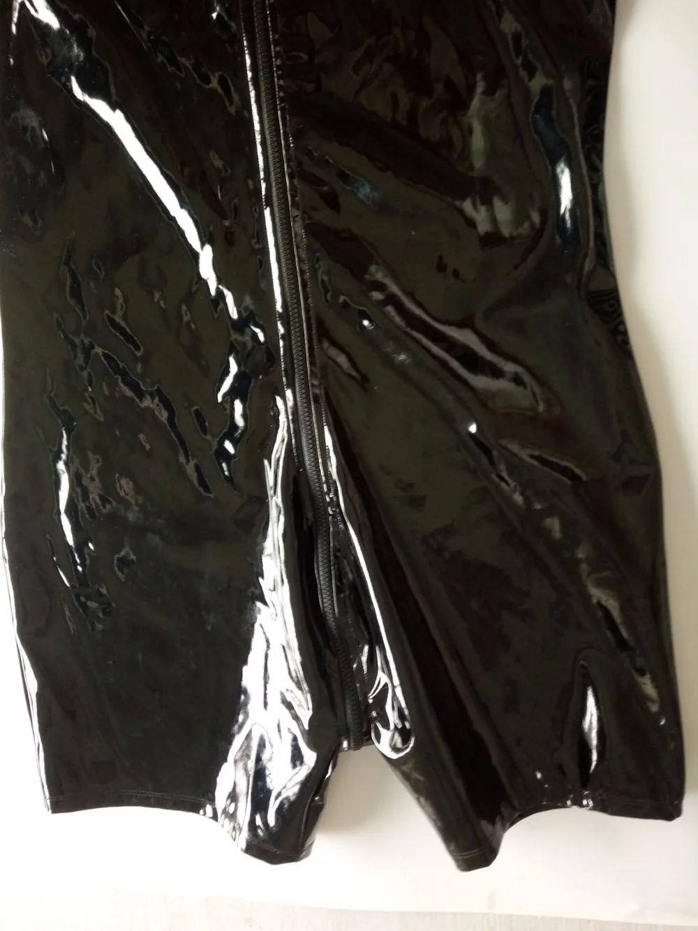 Wetlook Latex Catsuit Leather Man Jumpsuits Black Stretch PVC Bodysuits Sexy Clubwear Men Open Crotch Vinyl Lingerie Body Suit -