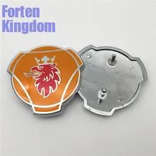 Forten Kingdom 1 шт. для Scania Custom оранжевый красный Грифон 80 мм ABS Грузовик Передняя решетка решетки капот значок эмблема 1401610